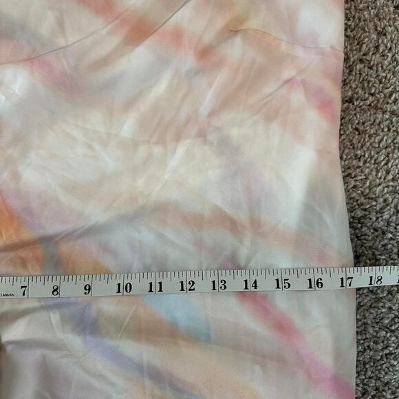 Express Cowl Neck Multi-Colored Slip Dress Women’s Medium Satin Party Dress - Picture 4 of 5